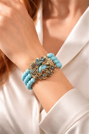 Bracciale Vintage Donna in Lega metallica Turchese VINTAGE006 VINTAGE - VINTAGE006 VINTAGE